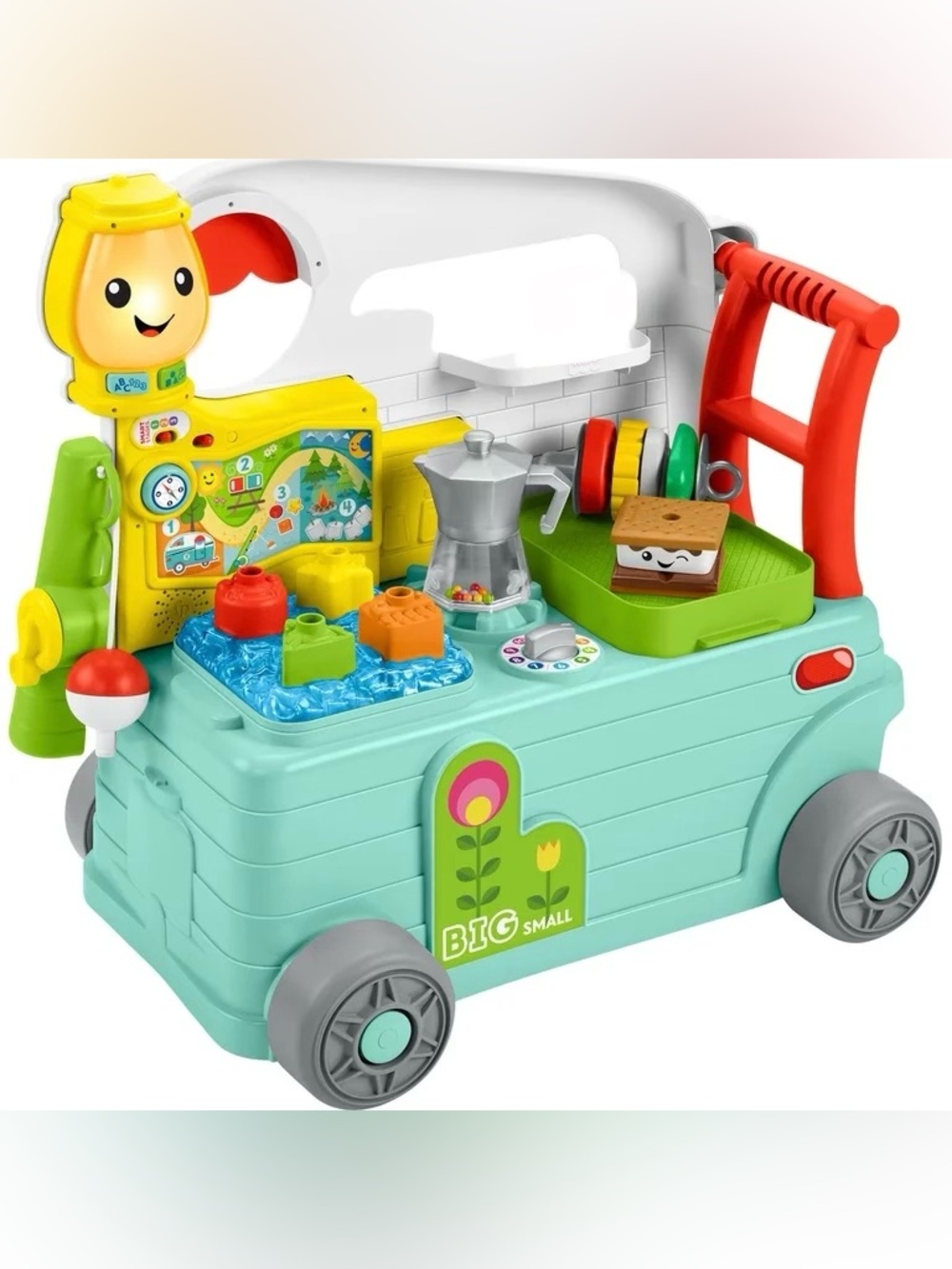 Fisher-Price laugh & learn 3-in-1 on the go camper interactive walker & activity